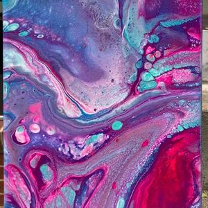 Mirabilia 8"x10" Painting by Color Fluent Art (Pink/Purple/Blue)